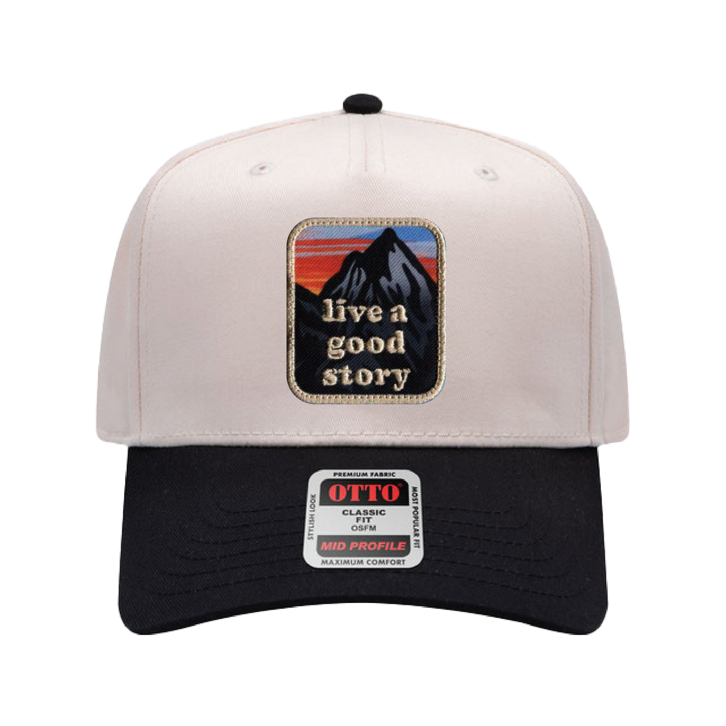 Otto Cap baseball cap/live a good story patch